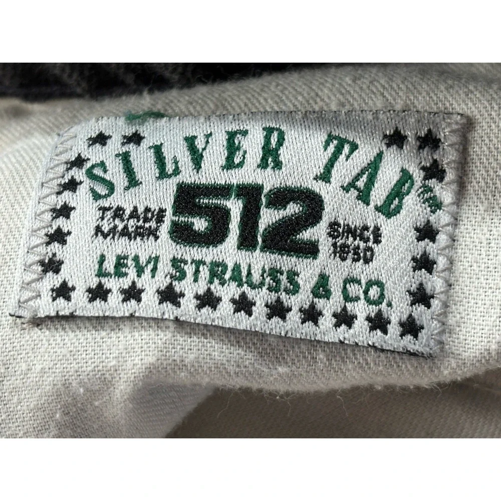 Vtg Levi's Silverman 512 Jeans Sz 32x34 (30x27) Faded Black 90s Made USA